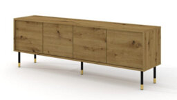 Arte Modern Sherwood Tv Cabinet In Oak Artisan W1800mm X H600mm X D400mm