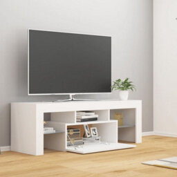 Berkfield Tv Cabinet With Led Lights White 120X35X40 Cm - thumbnail 7