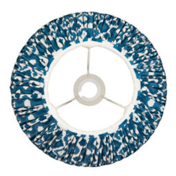 Loops Set Of 2 Elegant Handcrafted 30Cm Tapered Cylinder Lamp Shades In Marlin Blue Fabric - thumbnail 4