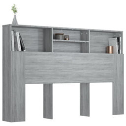 Berkfield Headboard Cabinet Grey Sonoma 160X19X103.5 Cm - thumbnail 4