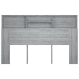 Berkfield Headboard Cabinet Grey Sonoma 160X19X103.5 Cm - thumbnail 5
