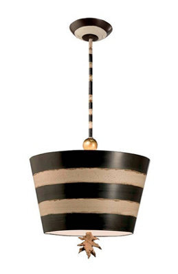 Luminosa Lighting Luminosa South Beach 1 Light Ceiling Pendant Black, Cream, E27