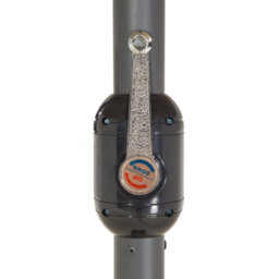 Wyld And Coco Garden Sun Parasol Dark Grey Aluminium 247 Cm Oval Canopy With Crank - Weather Resistant - thumbnail 9