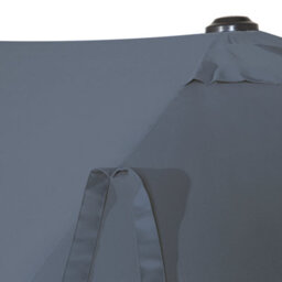 Wyld And Coco Garden Sun Parasol Dark Grey Aluminium 247 Cm Oval Canopy With Crank - Weather Resistant - thumbnail 7