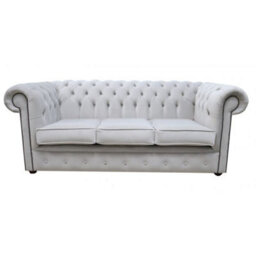 Chesterfield 3 Seater Passion Silver Velvet Fabric Sofa Bespoke In Classic Style - thumbnail 1