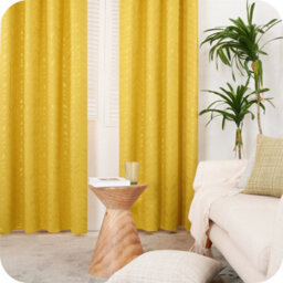 Deconovo Foil Printed Blackout Curtains 46 X 54 Inch Mellow Yellow 2 Panels Thermal Insulated Window Eyelet Curtains - thumbnail 3