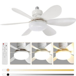 30W White Led Ceiling Fan With Lights Dimmable E27 Bedroom Living Room Fan Lamp Modern - thumbnail 3