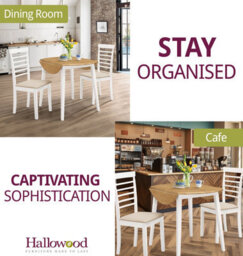 Hallowood Furniture Ledbury Drop Leaf Round Table Set With 2 Chairs In White Painted And Oak Finish - thumbnail 6