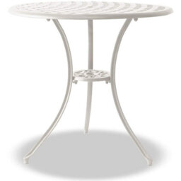 Centurion Supports Oshowa Luxurious Garden And Patio Table And 4 Large Chairs Cast Aluminium Bistro Set- White With Black Cushions - thumbnail 4