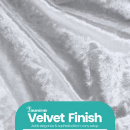 Neel Blue Pack Of 10 Velvet Chair Band Glitz Shiny Fabric Strechy Chair Band Sash, White - thumbnail 5