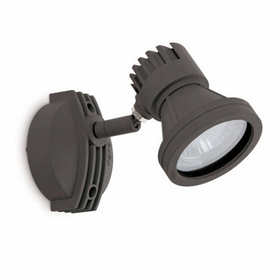 Luminosa Lighting Luminosa Miniproject 1 Light Outdoor Wall Spotlight Dark Grey Ip65, Gu10 - image 1