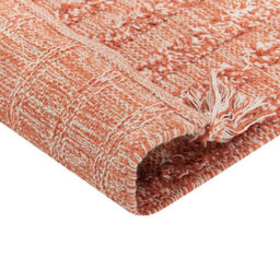 Wyld And Coco Boho Cotton Rug Orange 80 X 150 Cm Hand-Tufted, Low Pile, Tassel Trim - thumbnail 6