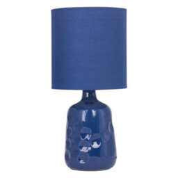 First Choice Lighting Set Of 2 Dimple 29Cm Navy Lamps - thumbnail 4