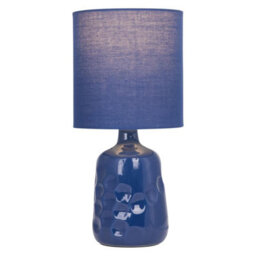 First Choice Lighting Set Of 2 Dimple 29Cm Navy Lamps - thumbnail 3