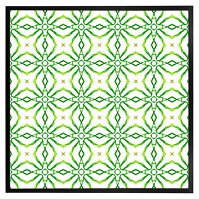 "Andrew Lee Swimwear Fabric Green Alluring Boho Chic (Picutre Frame) / 12X12"" / Oak" - image 1