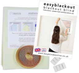 Easyblinds Easynight Premium Blackout Blind, Cream, Complete Blackout, Self-Adhesive, Cut To Size,shape Up To 250X135Cm - thumbnail 2