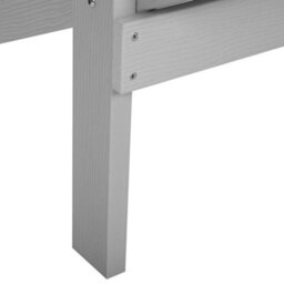 Beliani Garden Chair With Interchangeable Footstool, Light Grey, Weatherproof Faux-Wood Finish - thumbnail 9