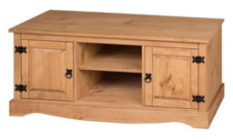 Tv Unit Stand 2 Door Media Flatscreen Television Pine By
