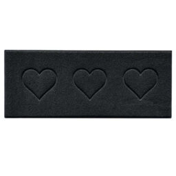 Nicoman Pvc Heart Embossed Spaghetti Coil Hallway Kitchen Entrance Runner Rug 150Cm X 60Cm - Black - thumbnail 2