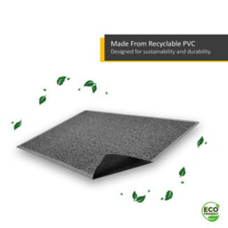 Nicoman Pvc Heart Embossed Spaghetti Coil Hallway Kitchen Entrance Runner Rug 150Cm X 60Cm - Black - thumbnail 4