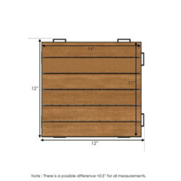 Furinno Tioman Outdoor Floor Decking Wood Tile Interlock 10Pc/ctn, Honey Oak Color - thumbnail 4