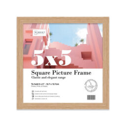 5X5 Oak Picture Frame (12.7 X 12.7Cm) Poster, Photo, Artwork, Gallery Wall Or Print - thumbnail 1