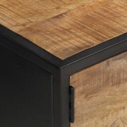 Berkfield Tv Cabinet With Carved Door 130X30X40 Cm Rough Mango Wood - thumbnail 5