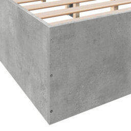 Berkfield Bed Frame Without Mattress Concrete Grey 150X200 Cm King Size - thumbnail 8