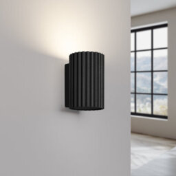 Sollux Lighting Karbon Aluminum Black 1 Lights Minimalist Wall Light - thumbnail 4