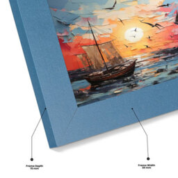 "AK Frames Sleek 20X12"" Navy Blue Thin Modern Picture Frame - Slim And Design For Posters, Prints And Photos - Elegant Wall Frame Decor" - thumbnail 7