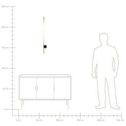 Beliani 90 Cm Gold Led Wall Lamp With Aluminium Body And Black Iron Base - thumbnail 7
