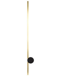 Beliani 90 Cm Gold Led Wall Lamp With Aluminium Body And Black Iron Base - thumbnail 2