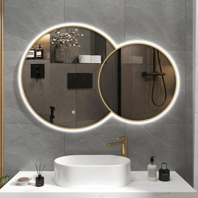 Royal Bathrooms Enso 800 X 600mm Bathroom Mirror Framed Dimmable Led Anti-Fog Ip44  Illuminated Backlit Wall Touch Vanity Mirror - image 1