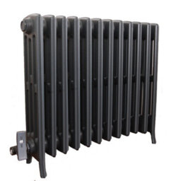 Electric 4 Column Sovereign Cast Iron Radiator - 660mm(H) X 750mm (W) - Anthracite Grey Ral 7016 - thumbnail 1