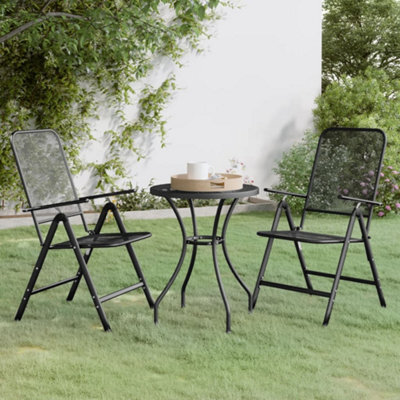 Berkfield 3 Piece Garden Dining Set Expanded Metal Mesh Anthracite - image 1