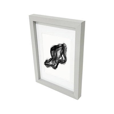 GoodHome Matt Grey Pine Effect Plain Single Picture Frame (H)29.7Cm X (W)21Cm - image 1