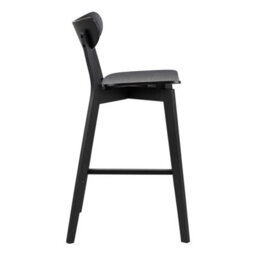 Wyld Haus Set Of 2 Saffron Black Wooden Bar Stools With Footrest - thumbnail 5
