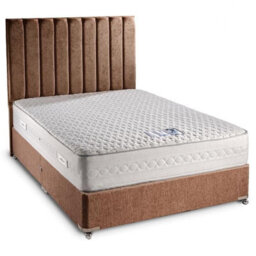 Divan Base Direct Sophia Briar-Rose Penelope 1000 Pocket Sprung Talalay Latex Bed Set 2Ft6 Small Single 2 Drawers Side - Wool Chestnut - thumbnail 2