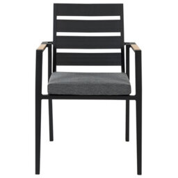 Beliani Garden Dining Set 4 Seater Olmetto/taviano With Cushions Metal Black - thumbnail 8