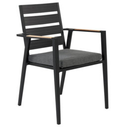 Beliani Garden Dining Set 4 Seater Olmetto/taviano With Cushions Metal Black - thumbnail 9