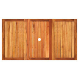 Berkfield Garden Table Beige 140X80X75 Cm Poly Rattan Acacia Wood - thumbnail 6