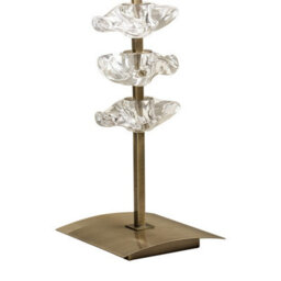 Luminosa Lighting Luminosa Akira Table Lamp 2 Light E27, Antique Brass With Black Shade - thumbnail 3