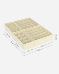 Songmics Set Of 8 Underwear Drawer Organisers, Drawer Dividers,fabric Storage Boxes For Closet Wardrobe Shelves, Sand Beige - thumbnail 7
