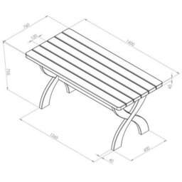 6 Seater Garden Table Harriet  Wooden Garden Table By Zest Outdoor Living - thumbnail 4