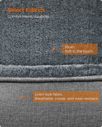 LEDREM Dog Bed, Linen-Look Pet Bed, Dog Sofa Bed With Raised Edges, Non-Slip Bottom, Removable Washable Cover, Xxl - thumbnail 7