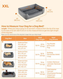 LEDREM Dog Bed, Linen-Look Pet Bed, Dog Sofa Bed With Raised Edges, Non-Slip Bottom, Removable Washable Cover, Xxl - thumbnail 9