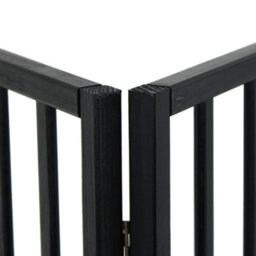 Oypla Black Dog Safety Folding Wooden Pet Gate Portable Indoor Barrier - thumbnail 8