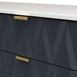 Diamond Ready Assembled Matt Indigo & White Media Unit & 4 Drawers, (H)112Cm X (W)50.5Cm X (D)41.5Cm - thumbnail 5