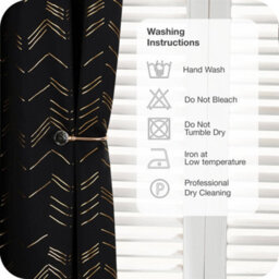 Deconovo Foil Printed Blackout Curtains 46 X 54 Inch Black 2 Panels Thermal Insulated Window Eyelet Curtains Bedroom Curtains - thumbnail 9