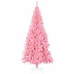 Vidaxl Christmas Tree With 300 Leds With Stand Pink 210 Cm Pvc - thumbnail 5